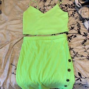 Neon green 2 piece